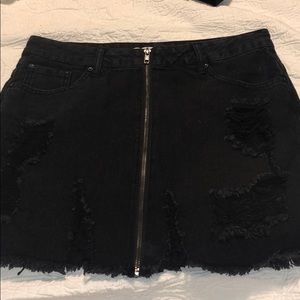 Black Jean Skirt